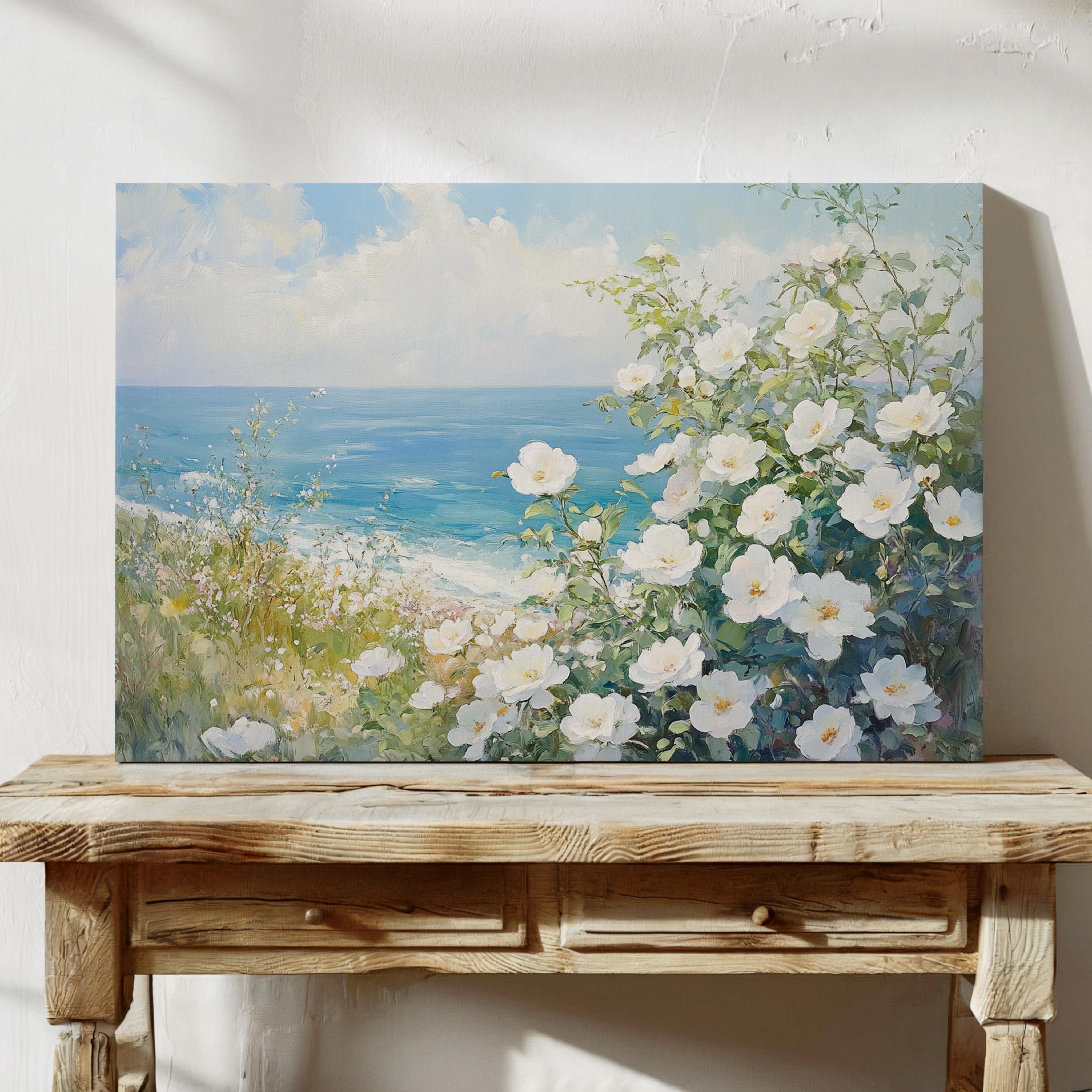 Coastal Roses Dance With Waves