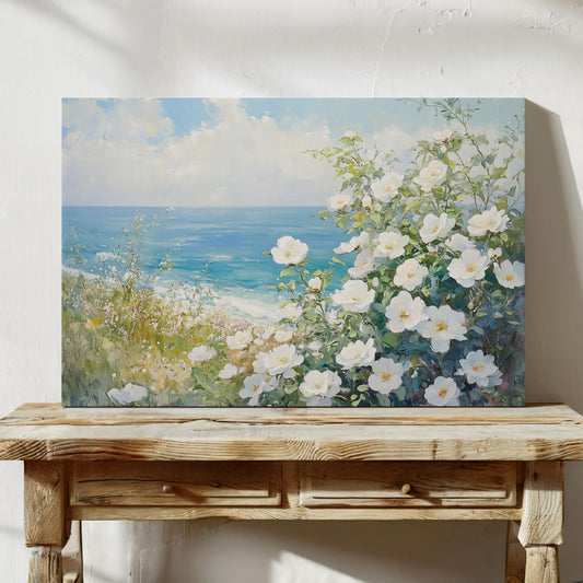 Coastal Roses Dance With Waves