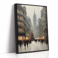 Manhattan Christmas Through Winter Fog