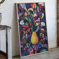Midnight Garden Blooms In Glass