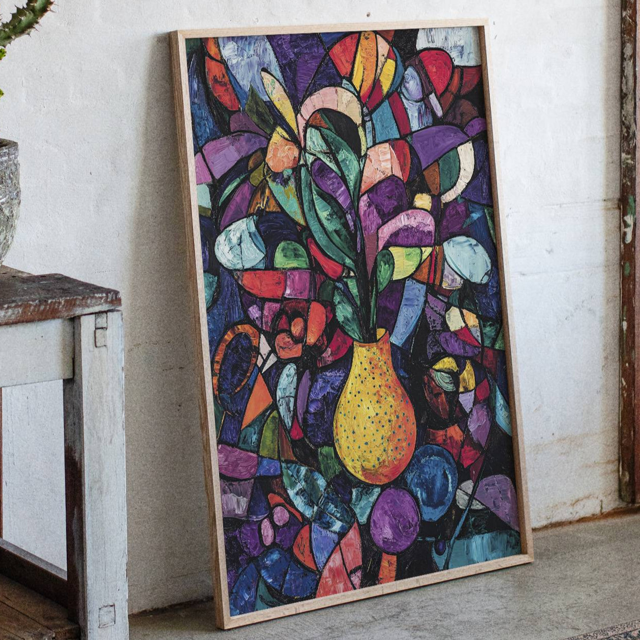 Midnight Garden Blooms In Glass