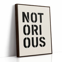 Notorious Bold Stencil Typography Print