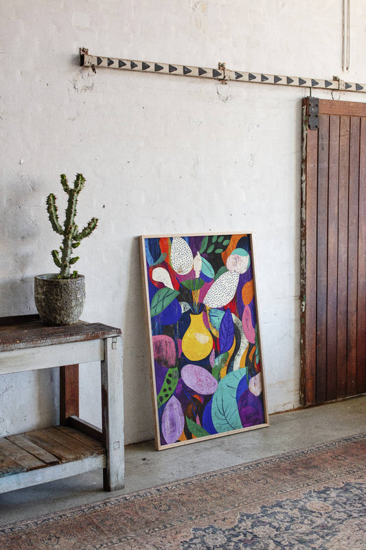 Yellow Vase Dances With Color