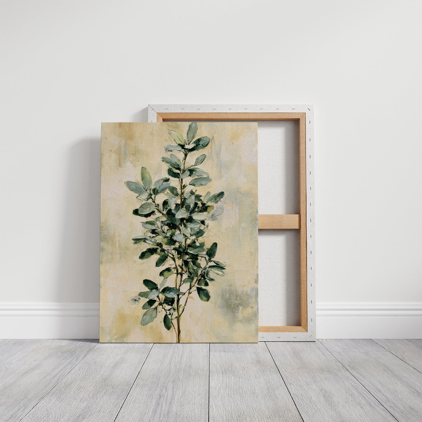 Eucalyptus Sprig on Golden Cream