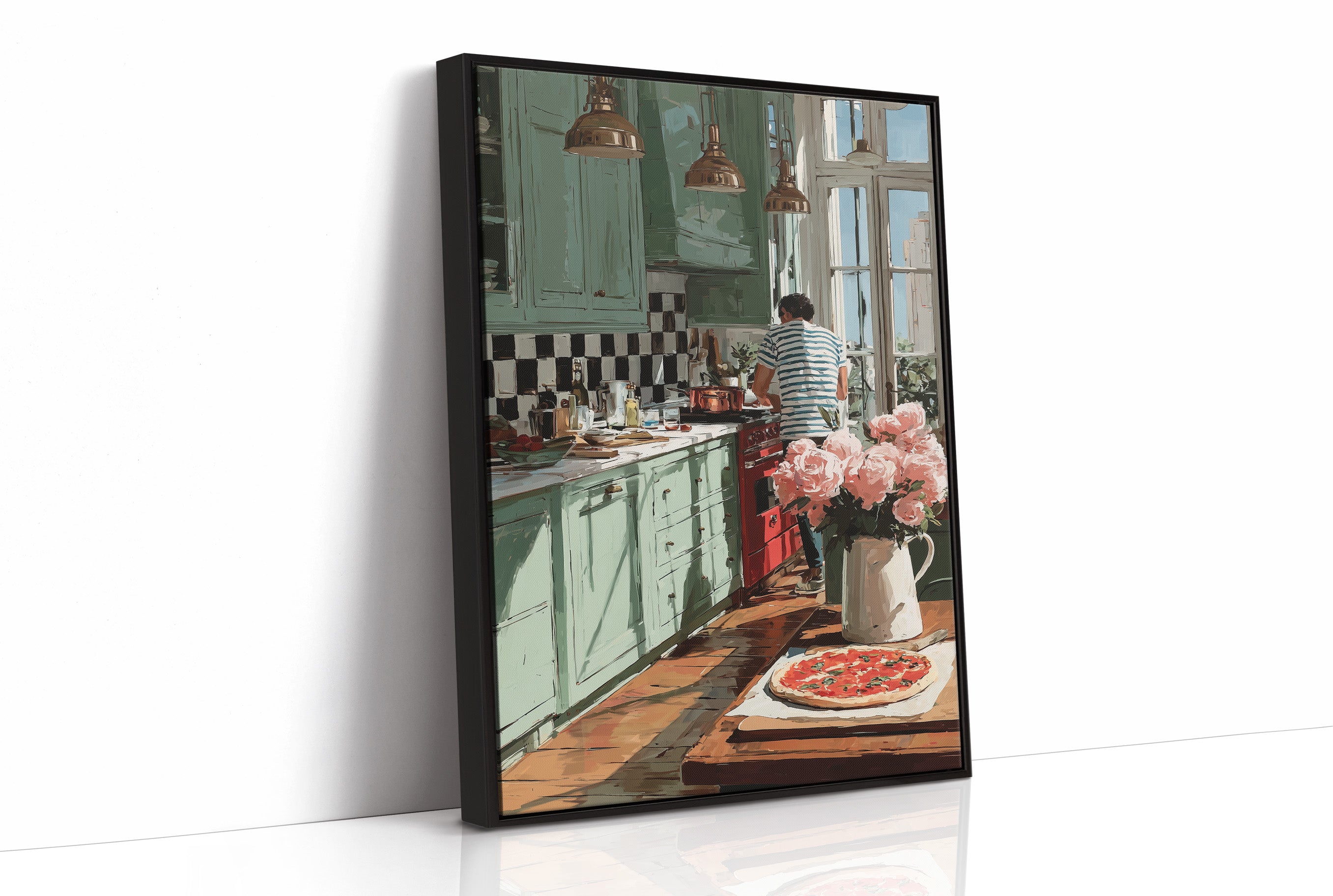 He Cooks, the Peonies Watch