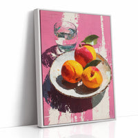 Peaches on Hot Pink