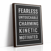 Fearless Motivated Kinetic Bold Text Art