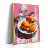 Peaches on Hot Pink