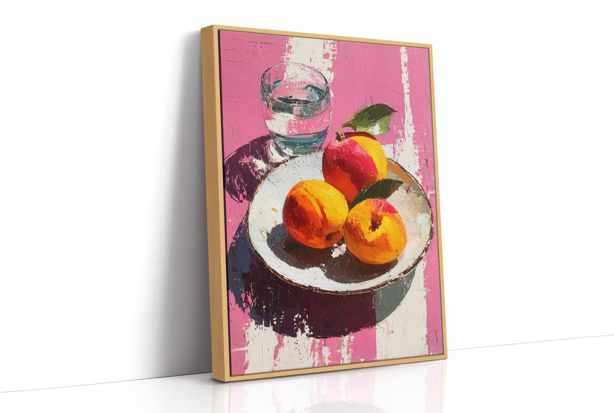 Peaches on Hot Pink