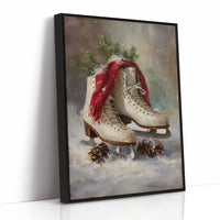 Vintage Skates Await Winter's Dance