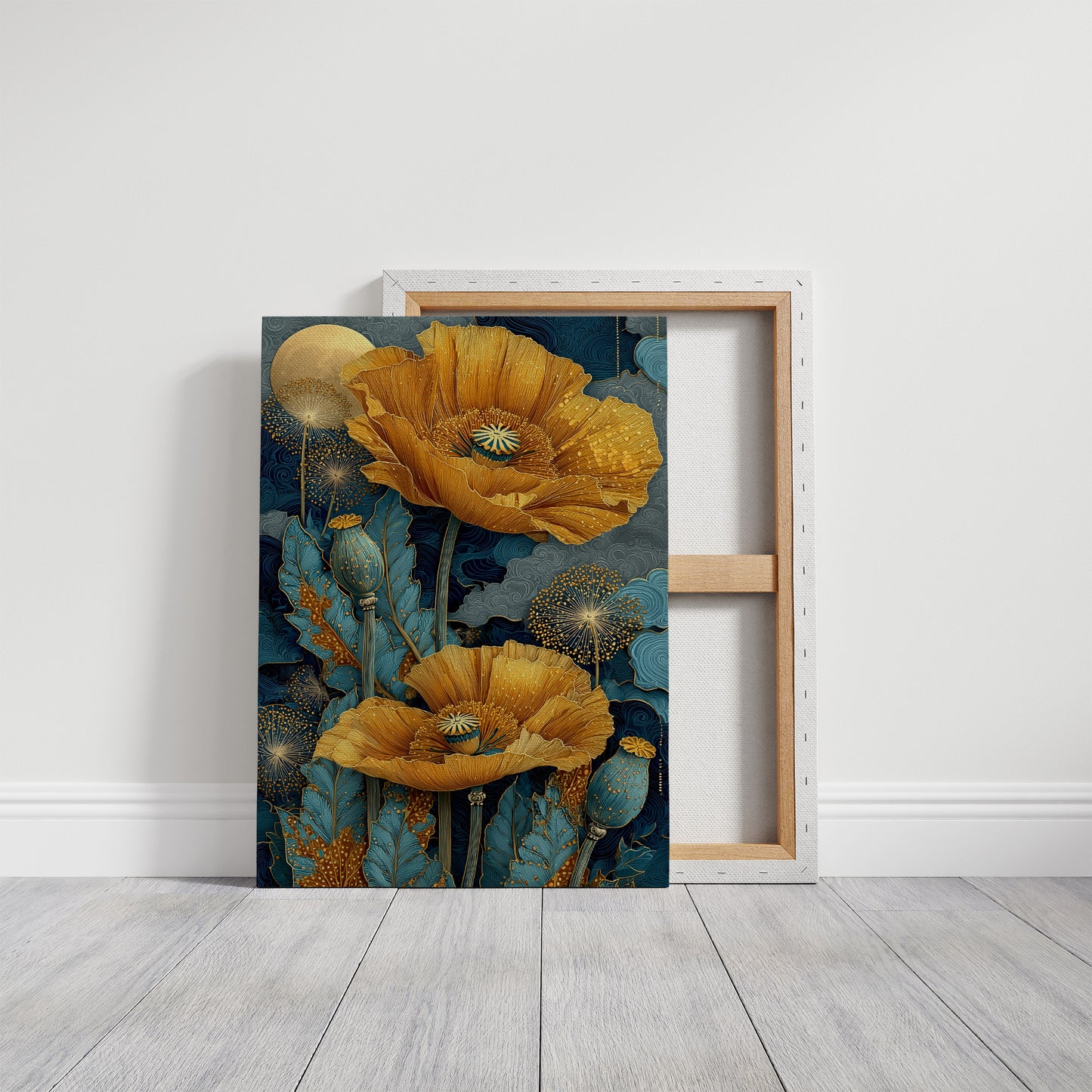 Gold Blooms Under a Quiet Moon