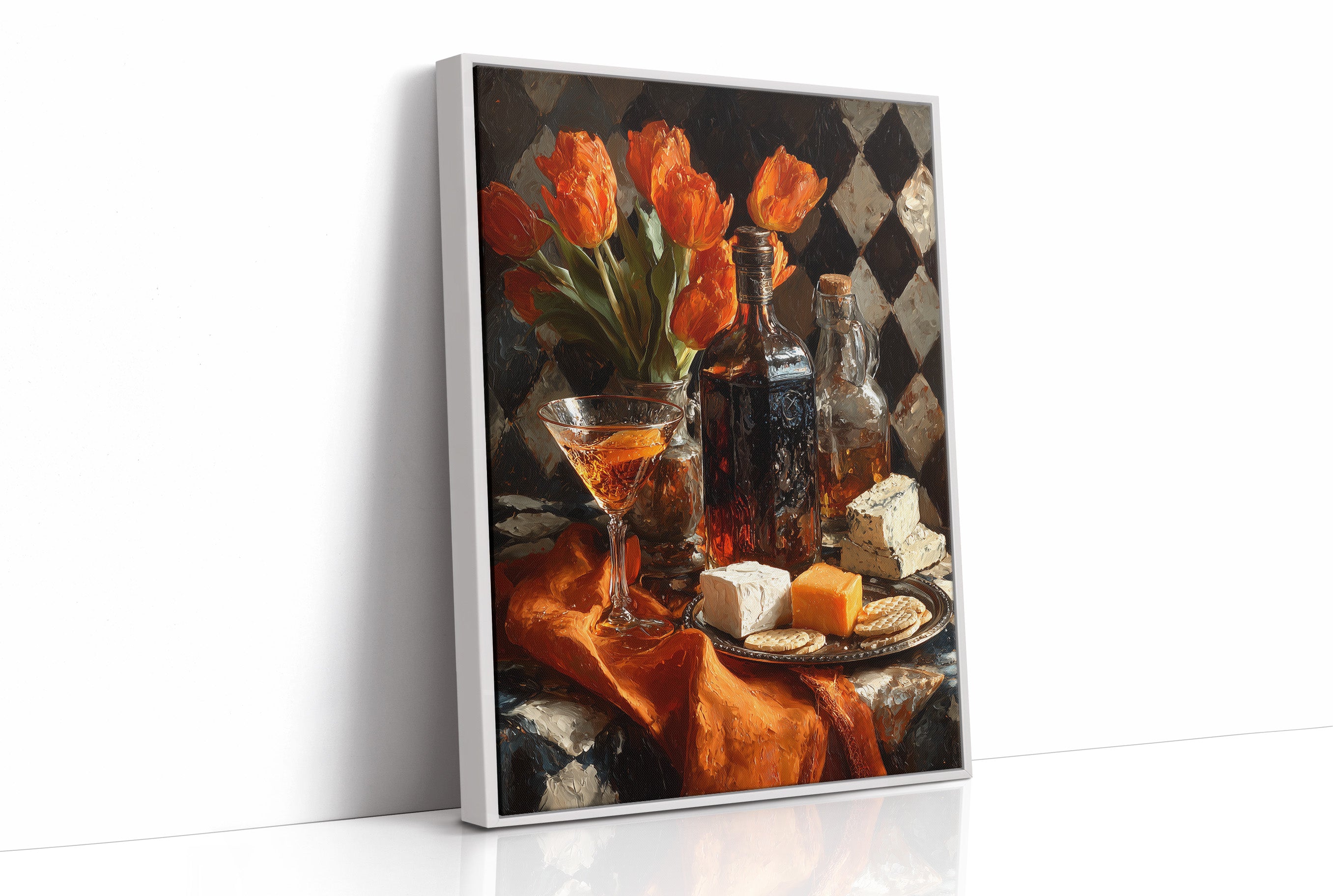 Tulips, Wine, and Cheese Board