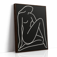 Reclining Muse in White Ink