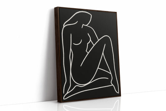 Reclining Muse in White Ink
