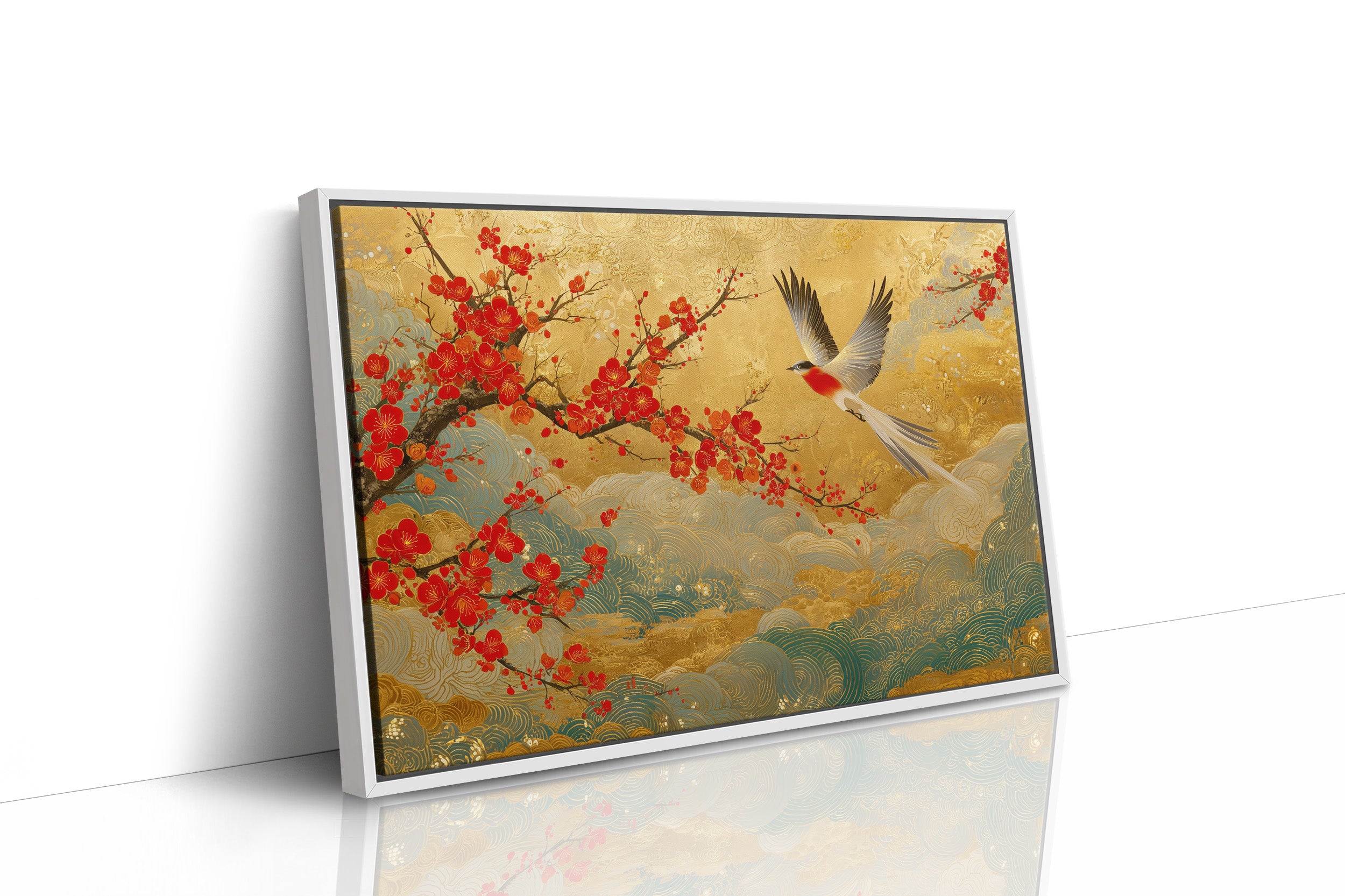 Red Blossoms Chase Morning Light