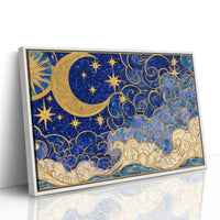 Moon and Stars, Gilded Glass