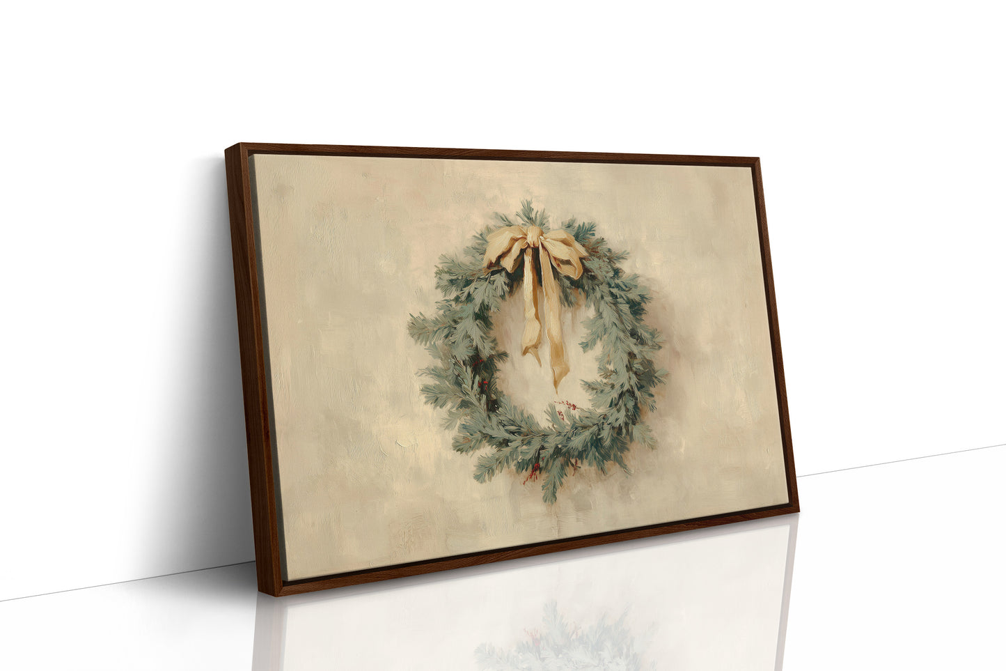 Evergreen Elegance in Warm Cream