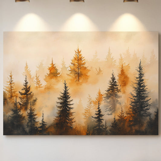 Evergreens Dance In Golden Light