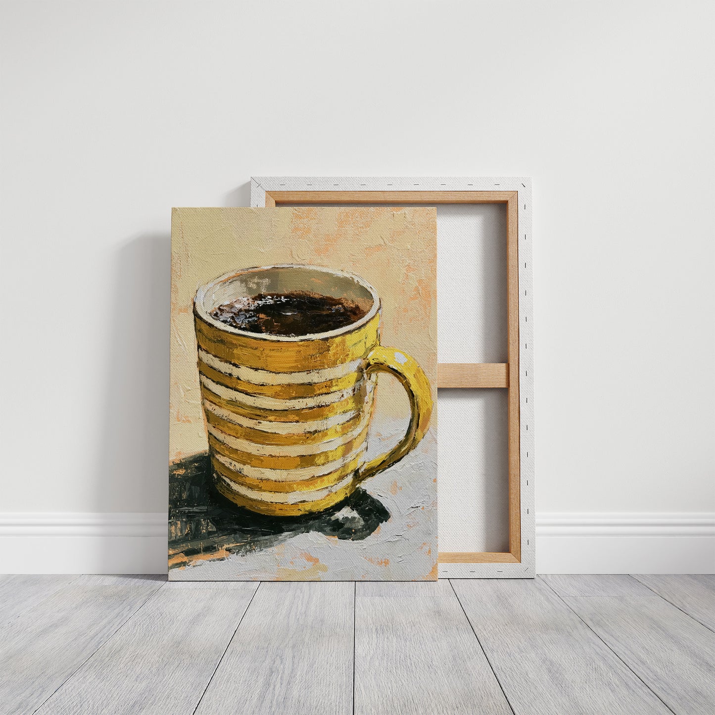 Striped Mug, Strong Coffee