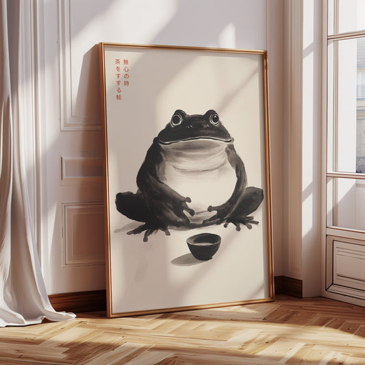 Zen Frog – A Moment of Tea
