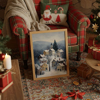 Snow Falls On Winter's Quiet Village