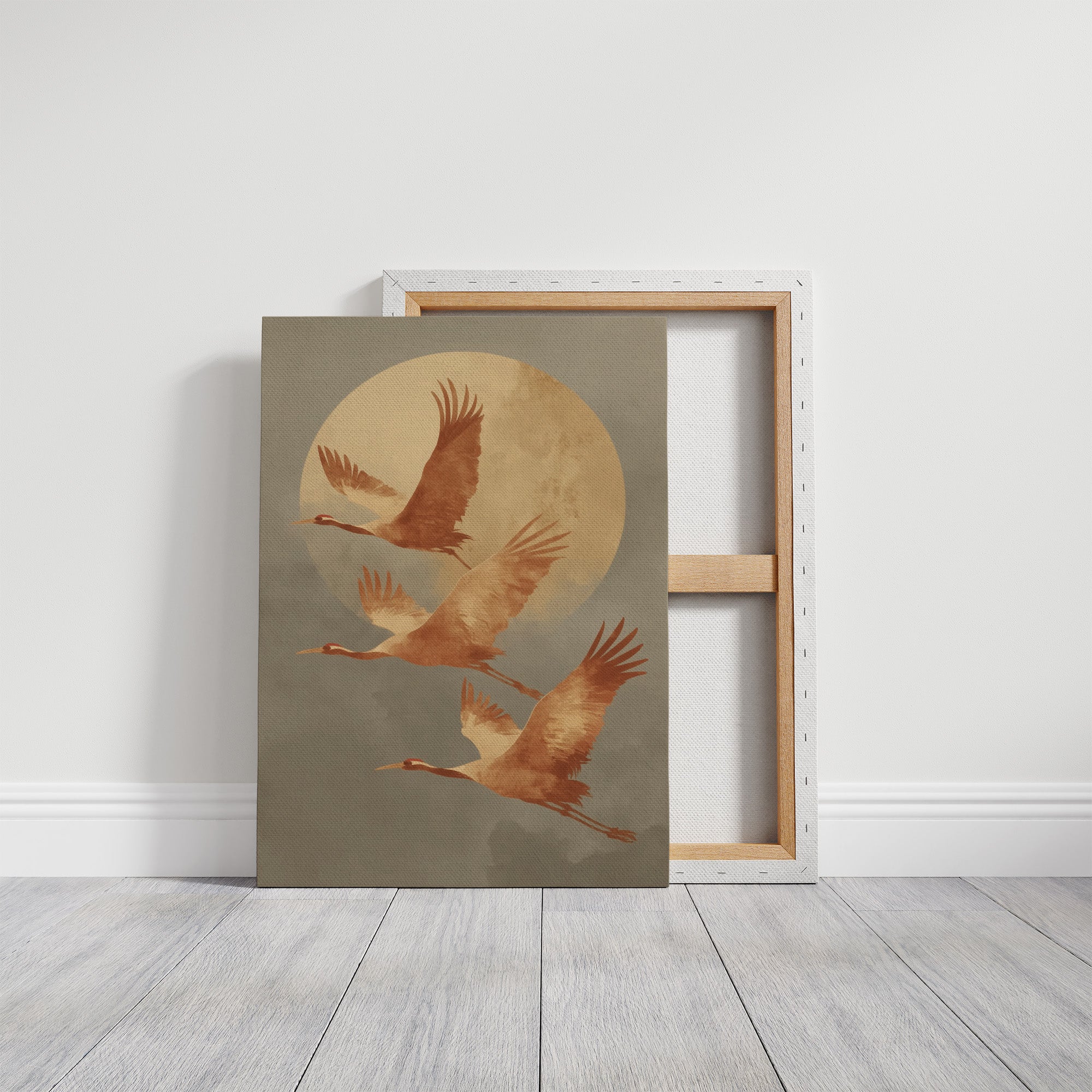 Cranes Dance In Golden Light