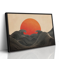 When Waves Embrace the Setting Sun