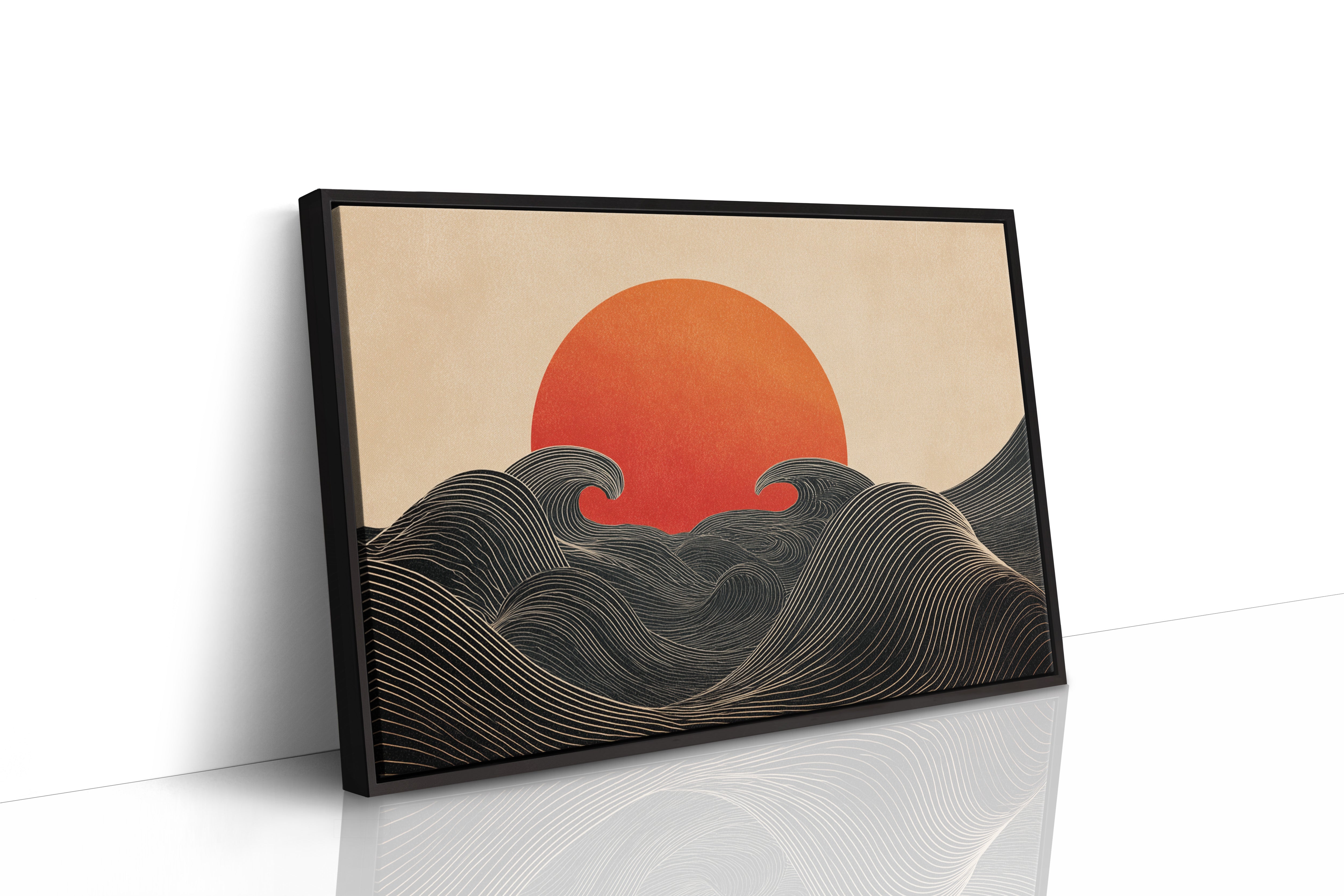 When Waves Embrace the Setting Sun