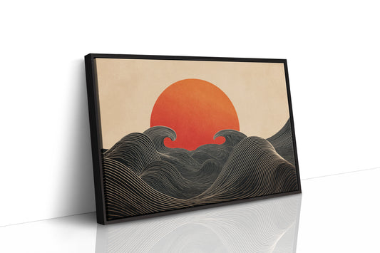 When Waves Embrace the Setting Sun