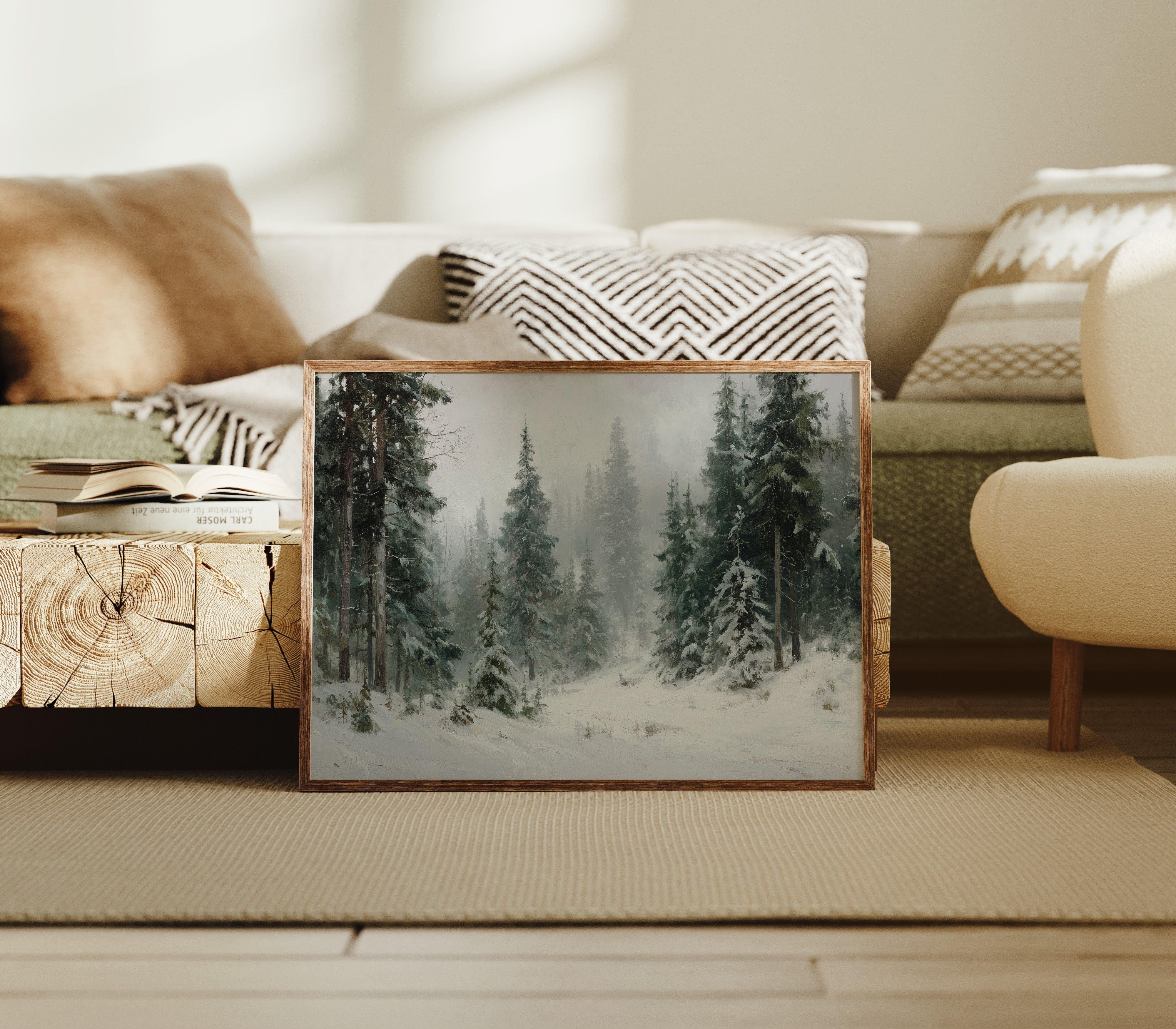 Snow Settles Among Silent Pines