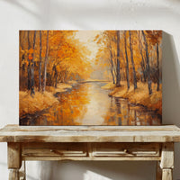 Autumn River Carries Golden Stories