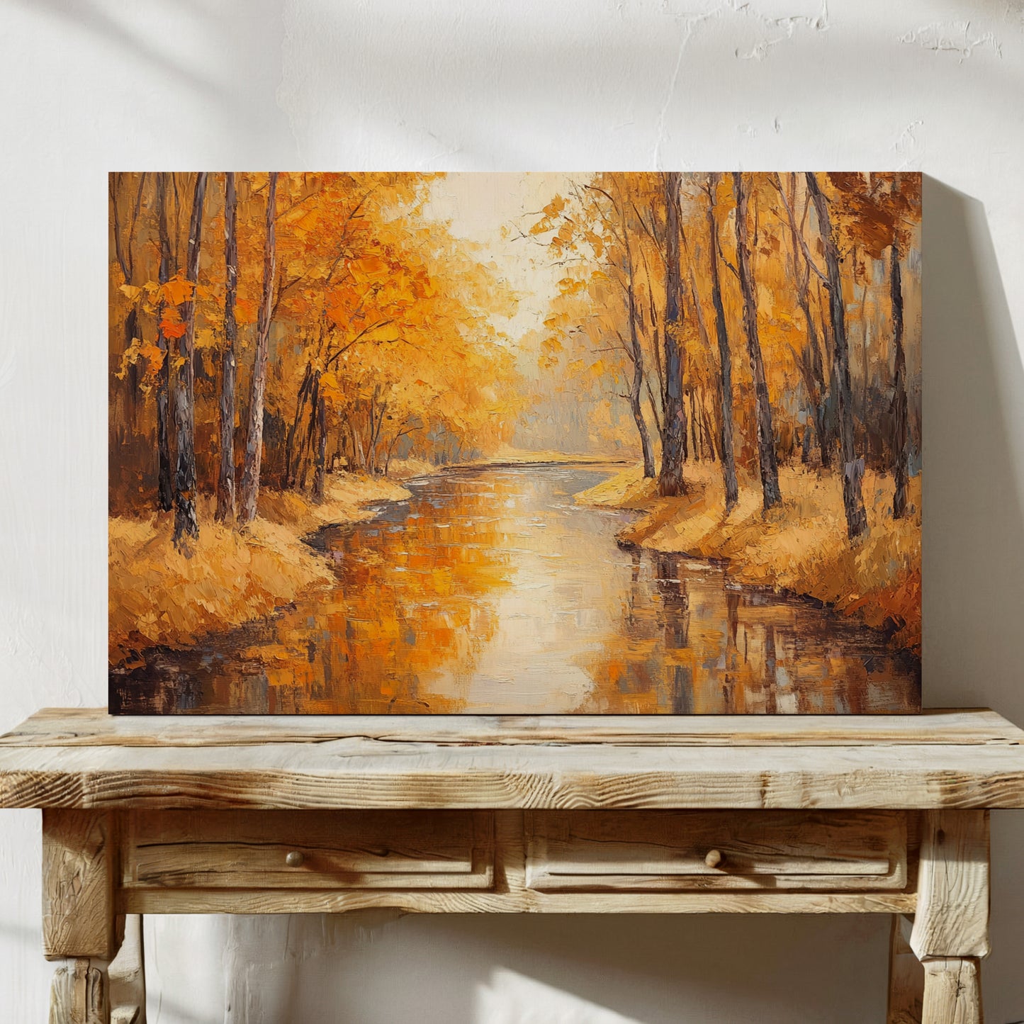 Autumn River Carries Golden Stories