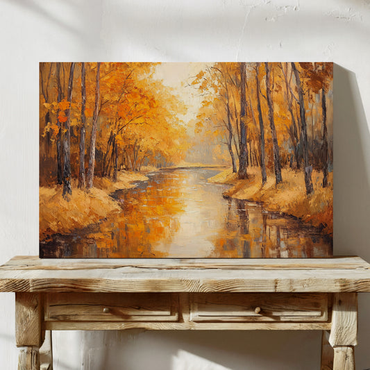 Autumn River Carries Golden Stories