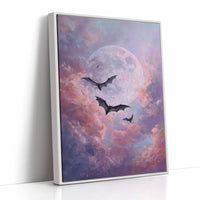 Bats Dance Beneath a Blushing Moon