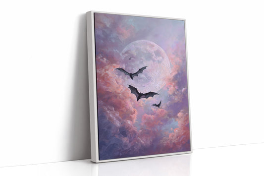 Bats Dance Beneath a Blushing Moon