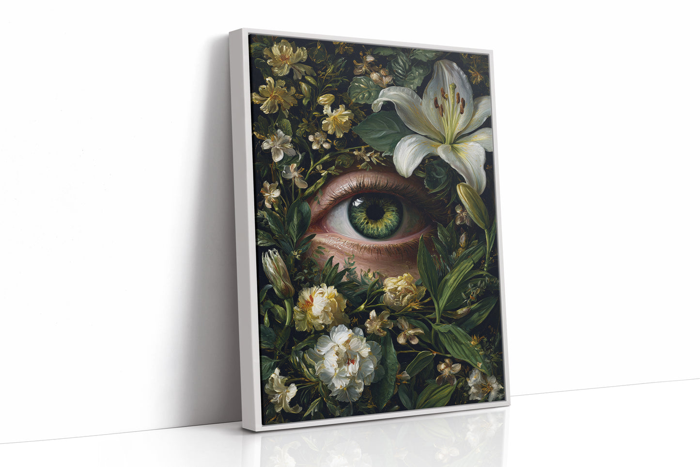 Gaze Beneath the Floral Veil