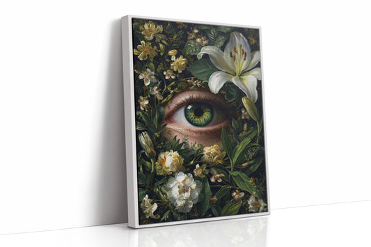 Gaze Beneath the Floral Veil