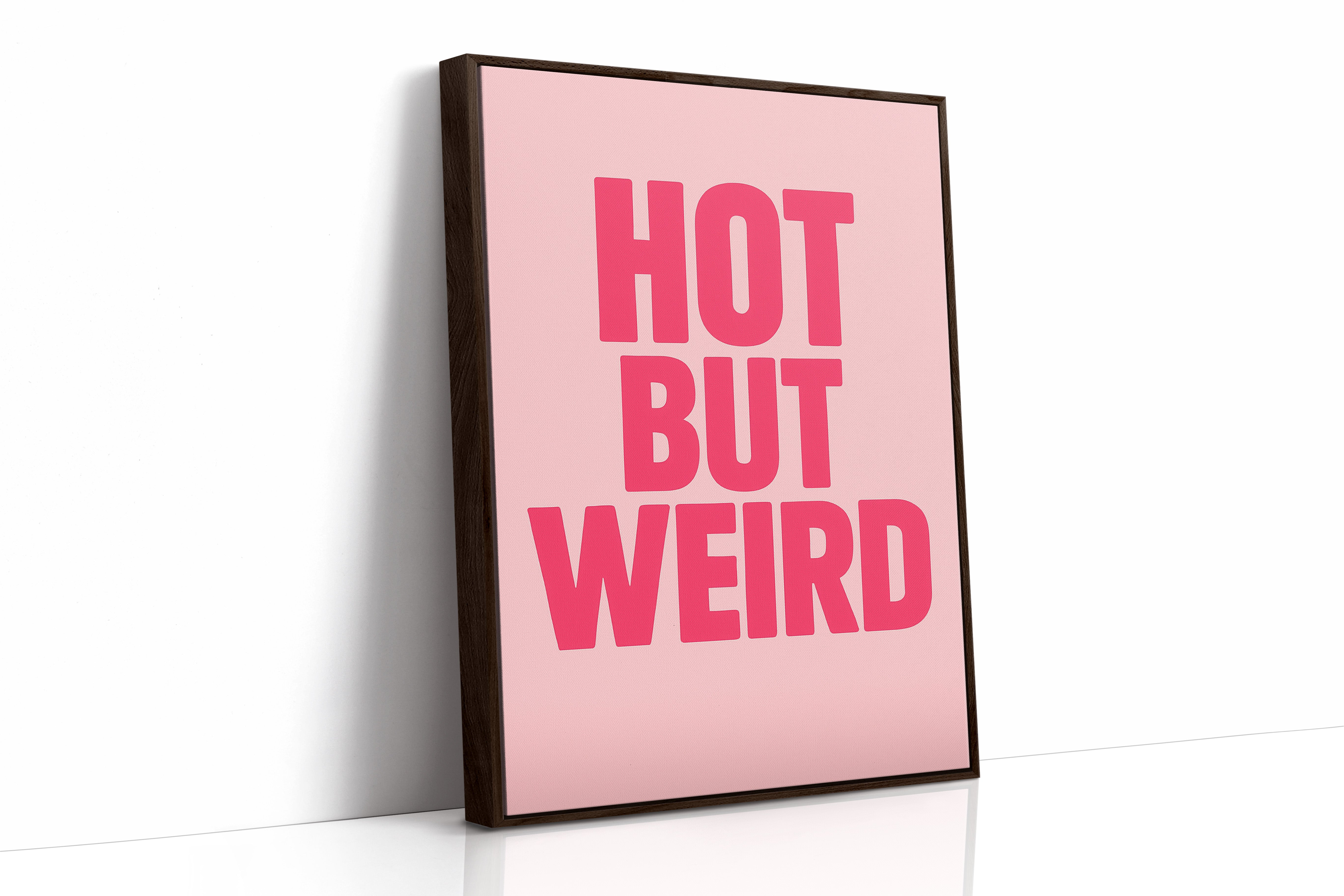 Hot But Weird Bold Pink Wall Art