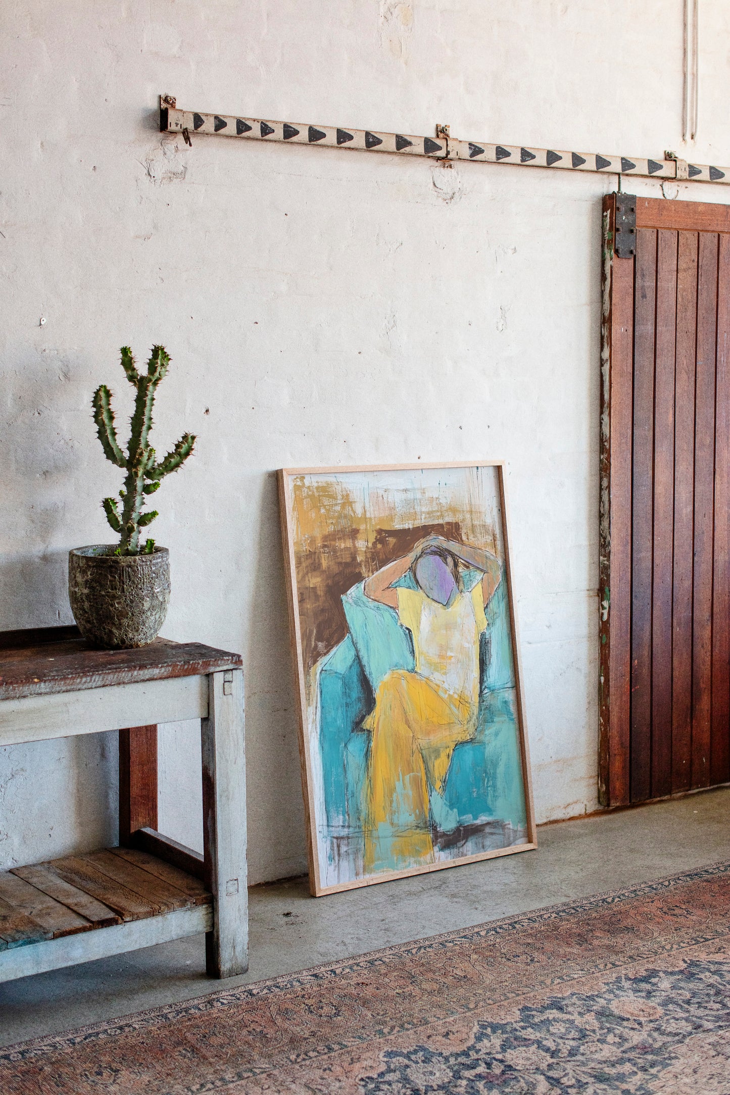 Sunlit Moments In Turquoise Room