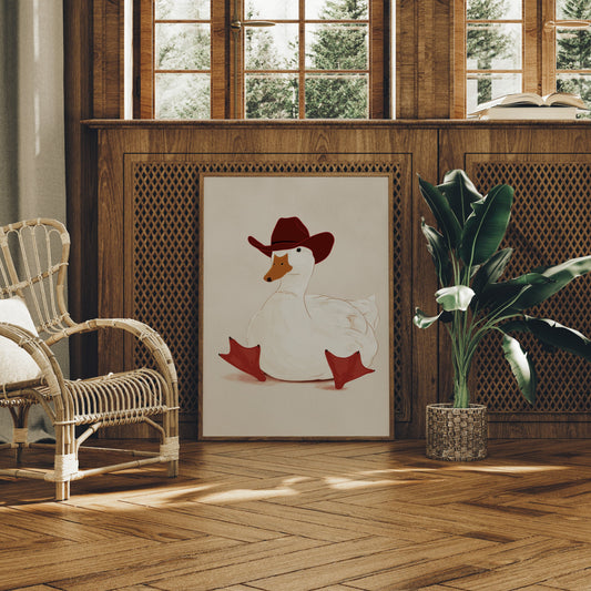 Ranch Duck Wears Boots With Pride