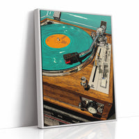 Spinning on Teal Vinyl