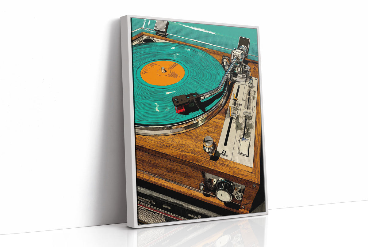 Spinning on Teal Vinyl