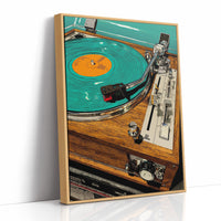 Spinning on Teal Vinyl