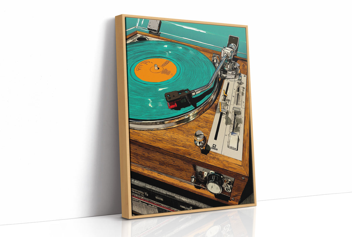 Spinning on Teal Vinyl