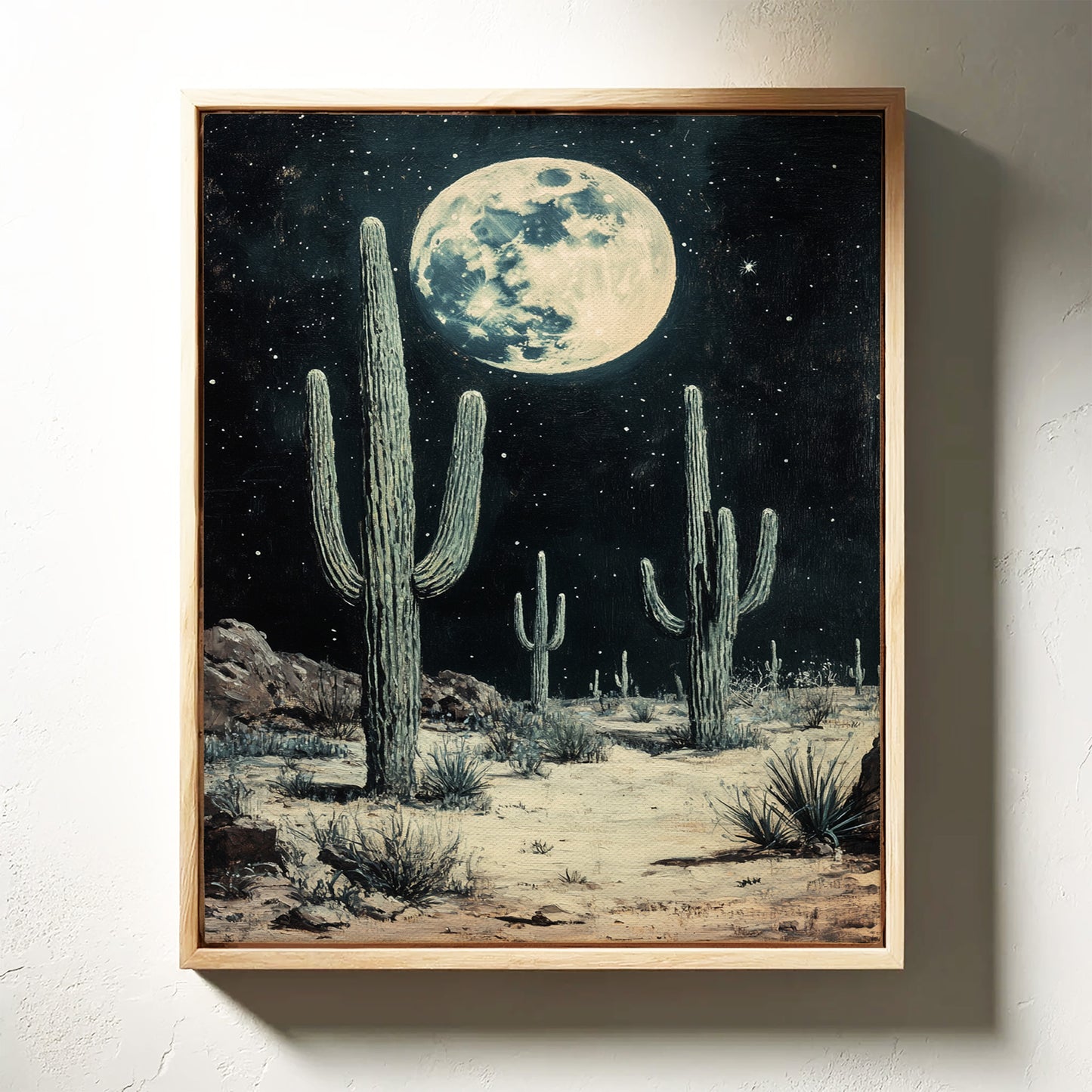 Desert Moonlight – Southwestern Nightscape Wall Art