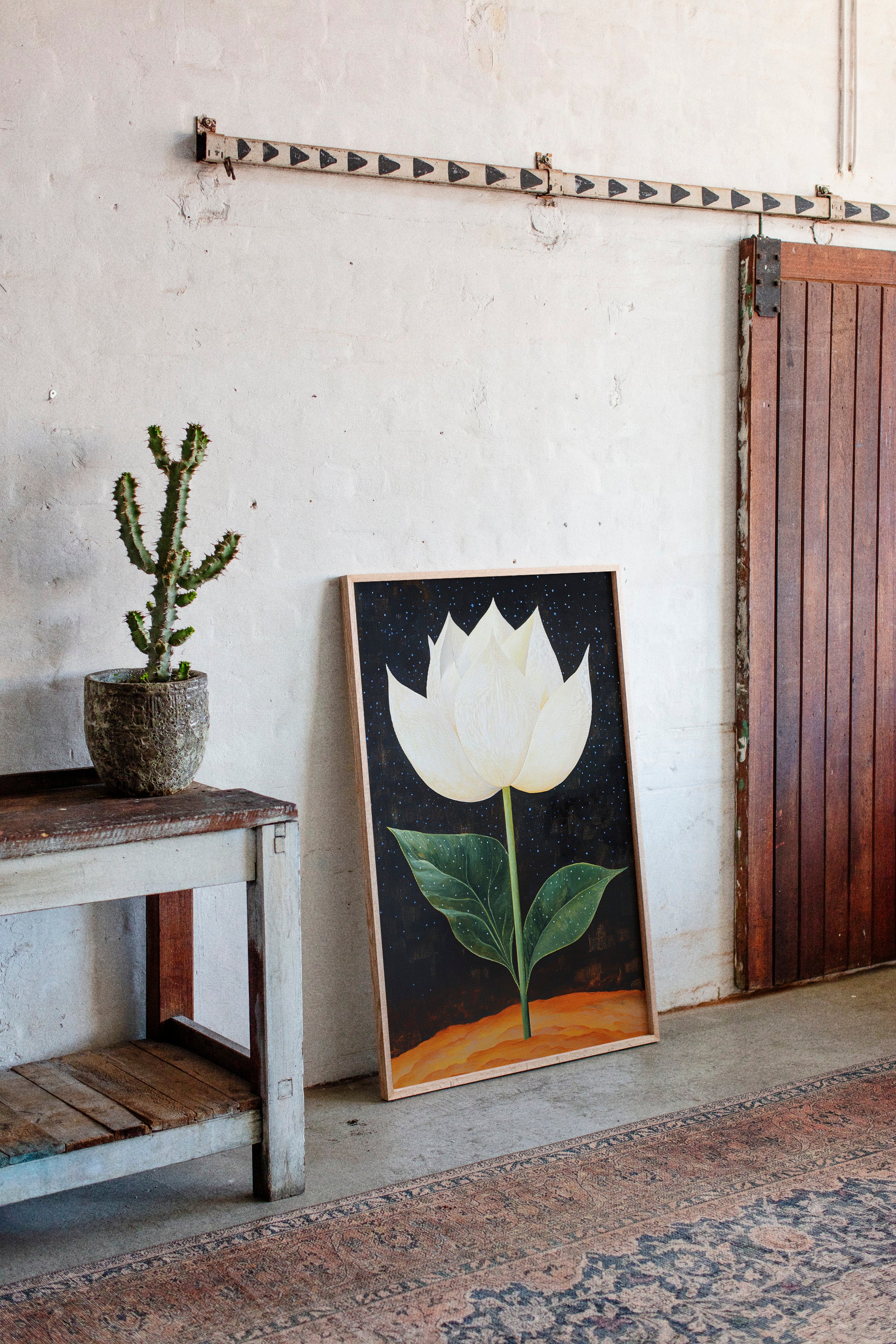 Lotus Rises Through Starlit Earth