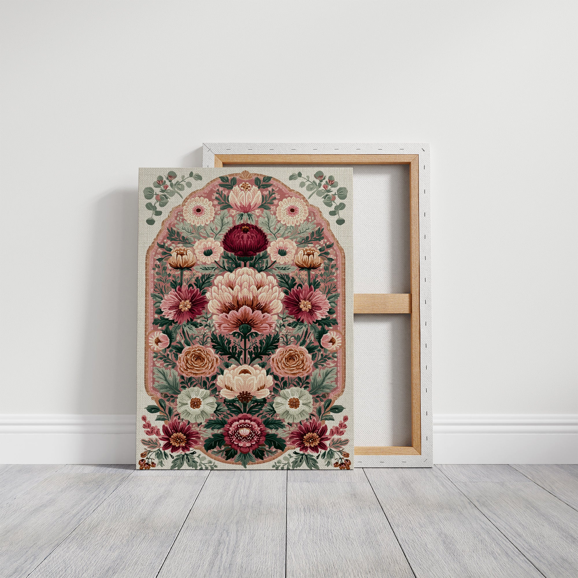 Blush Bouquet: A Grand Floral Medallion
