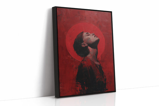 Crimson Halo Against Midnight Walls