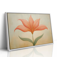 Coral Lily Basks In Golden Hour