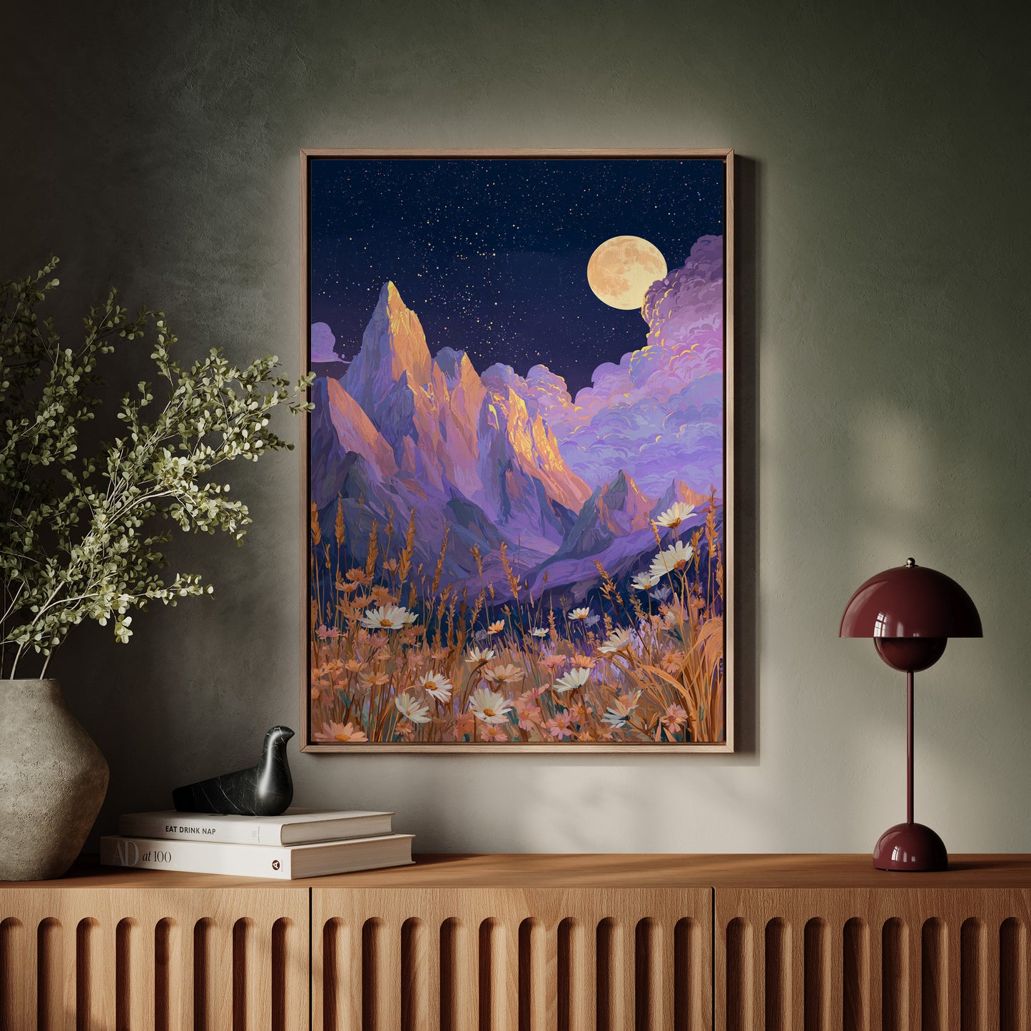 Moonlit Peaks and Meadow Serenades